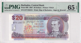 Barbados, 20 Dollars, 2007, UNC, p69b
UNC
PMG 65 EPQ
Estimate: $25-50