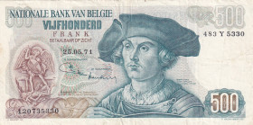 Belgium, 500 Francs, 1971, VF, p135b
VF
Estimate: $50-100