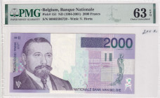 Belgium, 2.000 Francs, 1994/2001, UNC, p151
UNC
PMG 63 EPQ
Estimate: $225-550