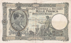 Belgium, 1.000 Francs=200 Belgas, 1935, VF, p104
VF
There are stains and openings.
Estimate: $15-30