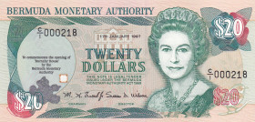 Bermuda, 20 Dollars, 1997, UNC, p47
UNC
Queen Elizabeth II. Potrait
Estimate: $350-600