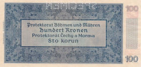 Bohemia and Moravia, 100 Korun, 1940, UNC, p7s, SPECIMEN
UNC
Estimate: $20-40