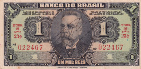 Brazil, 1 Mil Reis, 1923, UNC(-), p110Ba
UNC(-)
Stained
Estimate: $30-60