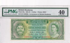 British Honduras, 1 Dollar, 1958, XF, p28a
XF
PMG 40, Queen Elizabeth II. Potrait
Estimate: $250-500