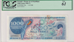 Burundi, 1.000 Francs, 1968, UNC, p25a
UNC
PCGS 61, Top 100 Serial Numbers
Estimate: $800-1600