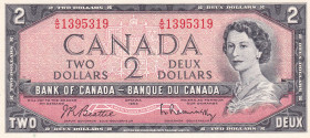 Canada, 2 Dollars, 1961/1972, UNC, p76b
UNC
Queen Elizabeth II. Potrait
Estimate: $20-40