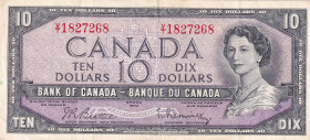 Canada, 10 Dollars, 1954, VF(+), p79b
VF(+)
Queen Elizabeth II. Potrait, Slightly stained
Estimate: $15-30