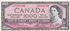 Canada, 1.000 Dollars, 1973/1984, UNC, p83d
UNC
Queen Elizabeth II. Potrait
Estimate: $2600-3200