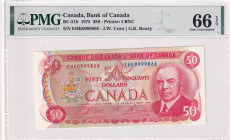 Canada, 50 Dollars, 1975, UNC, p90b
UNC
PMG 66 EPQ
Estimate: $250-500