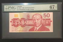 Canada, 50 Dollars, 1988, UNC, p98d, REPLACEMENT
UNC
PMG 67 EPQ, High condition 
Estimate: $200-400