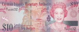 Cayman Islands, 10 Dollars, 2010, UNC, p40a
UNC
Queen Elizabeth II. Potrait
Estimate: $20-40