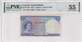 Ceylon, 1 Rupee, 1954, AUNC, p49b
AUNC
PMG 55, Queen Elizabeth II. Potrait
Estimate: $150-300