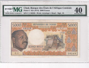 Chad, 5.000 Francs, 1974, XF, p4
XF
PMG 40
Estimate: $350-700