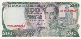 Colombia, 200 Pesos Oro, 1978, UNC, p419
UNC
Estimate: $20-40