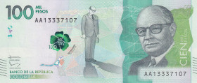 Colombia, 100.000 Pesos, 2014, UNC(-), p463
UNC(-)
Estimate: $40-80
