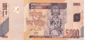 Congo Democratic Republic, 5.000 Francs, 2005, UNC, p102a, ERROR
UNC
Without Serial Number
Estimate: $20-40