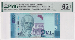 Costa Rica, 2.000 Colones, 2009, UNC, p275b
UNC
PMG 65 EPQ
Estimate: $25-50