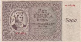 Croatia, 5.000 Kuna, 1943, XF(-), p14a
XF(-)
Estimate: $15-30