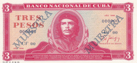 Cuba, 3 Pesos, 1986, UNC, p107s2, SPECIMEN
UNC
Estimate: $25-50