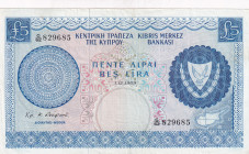 Cyprus, 5 Pounds, 1969, XF(-), p44a
XF(-)
Estimate: $35-70