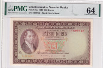 Czechoslovakia, 500 Korun, 1946, UNC, p73a
UNC
PMG 64
Estimate: $200-400