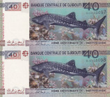 Djibouti, 40 Francs, 2017, UNC, pNew, (Total 2 consecutive banknotes)
UNC
Commemorative banknote
Estimate: $15-30