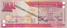 Dominican Republic, 1.000 Pesos Oro, 2009, UNC, p180s2, SPECIMEN
UNC
Estimate: $35-70