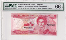 East Caribbean States, 1 Dollar, 1988/1989, UNC, p21u
UNC
PMG 66 EPQ
Estimate: $25-50