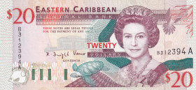 East Caribbean States, 20 Dollars, 1994, UNC, p33a
UNC
Queen Elizabeth II. Potrait
Estimate: $75-150