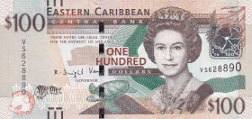East Caribbean States, 100 Dollars, 2015, UNC, p55b
UNC
Queen Elizabeth II. Potrait
Estimate: $75-150