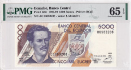 Ecuador, 5.000 Sucres, 1999, UNC, p128c
UNC
PMG 65 EPQ
Estimate: $25-50