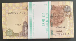 Egypt, 1 Pound, 2018, UNC, p71, BUNDLE
UNC
(Total 100 consecutive banknotes)
Estimate: $25-50