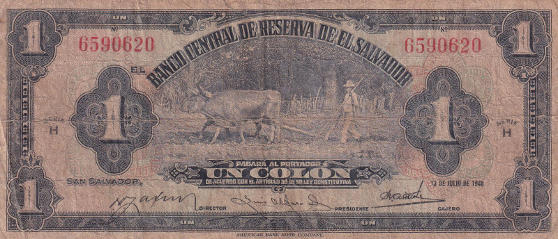 El Salvador, 1 Colón, 1948, FINE, p83a
FINE
Estimate: $50-100