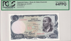 Equatorial Guinea, 5.000 Bipkwele, 1979, UNC, p17
UNC
PCGS 64 PPQ
Estimate: $50-100