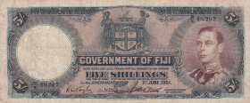 Fiji, 5 Shillings, 1951, VF, p37kl
VF
King George VI Portrait
Estimate: $60-120