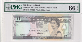 Fiji, 1 Dollar, 1993, UNC, p89a
UNC
PMG 66 EPQ, Queen Elizabeth II. Potrait
Estimate: $30-60