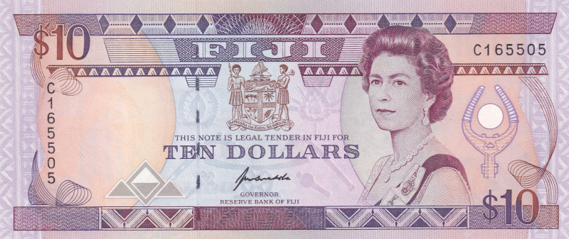 Fiji, 10 Dollars, 1992, UNC, p94
UNC
Queen Elizabeth II. Potrait
Estimate: $5...