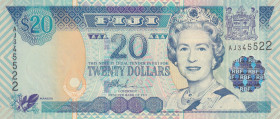 Fiji, 20 Dollars, 2002, UNC, p107a
UNC
Queen Elizabeth II. Potrait
Estimate: $20-40