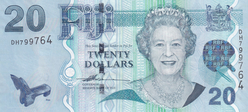 Fiji, 20 Dollars, 2007, UNC, p112a
UNC
Queen Elizabeth II. Potrait
Estimate: ...