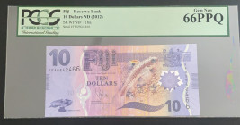 Fiji, 10 Dollars, 2012, UNC, p116a
UNC
PCGS 66 PPQ
Estimate: $25-50
