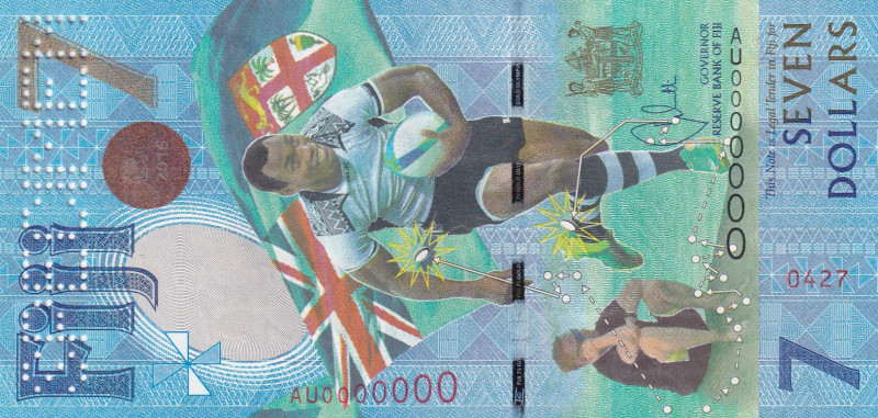 Fiji, 7 Dollars, 2017, UNC, p120s, SPECIMEN
UNC
Commemorative banknote
Estima...