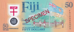 Fiji, 50 Dollars, 2020, UNC, pNew, SPECIMEN
UNC
Commemorative banknote, polymer
Estimate: $150-300