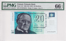 Finland, 20 Markkaa, 1993, UNC, p123
UNC
PMG 66 EPQ
Estimate: $25-50
