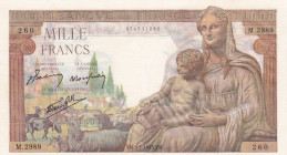 France, 1.000 Francs, 1943, UNC(-), p102
UNC(-)
Estimate: $75-150
