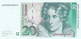 Germany - Federal Republic, 20 Deutsche Mark, 1991, UNC, p39b
UNC
Estimate: $25-50