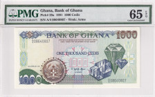 Ghana, 1.000 Cedis, 1991, UNC, p29a
UNC
PMG 65 EPQ
Estimate: $25-50