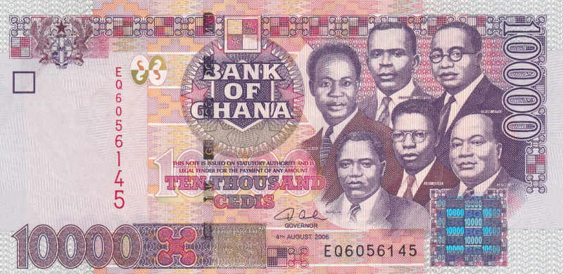 Ghana, 10.000 Cedis, 2006, UNC, p35
UNC
Estimate: $15-30