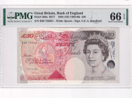 Great Britain, 50 Pounds, 1994, UNC, p388a
UNC
PMG 66 EPQ, Queen Elizabeth II. Potrait
Estimate: $150-300