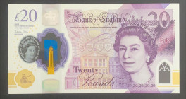 Great Britain, 20 Pounds, 2018, UNC, p396
UNC
Queen Elizabeth II portrait, Polymer plastic banknote
Estimate: $40-80