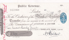 Great Britain, 220 Pounds, 1931, XF, 
XF
Public Revenue-Barclays Bank
Estimate: $25-50